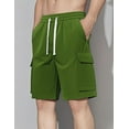 thumbnail image 4 of SMNDY 3 Pack Men's Cargo Shorts Classic Fit Elastic Waistband Drawstring Casual Shorts 4 Pockets Multicolor Available, 4 of 6