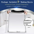 thumbnail image 2 of Small Baking Toaster Oven Pan P&P CHEF Stainless Steel Toaster Oven Tray Rectangle .\uD x .\uD x \uD Non Durable Mirror Finish Easy Clean, 2 of 7
