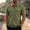 Army Green, variant on Men Sun Protection Fishing T Shirt Button Down Short Sleeve with Zipper Pockets for Casual Work Travel Camping Hiking