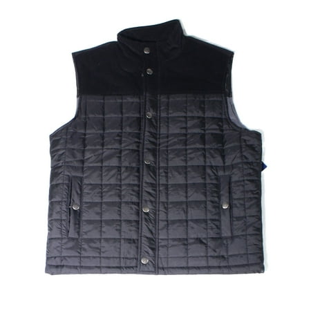 - Club Room NEW Black Mens Size Medium M Mock-Neck Vest Puffer Jacket