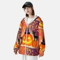 thumbnail image 5 of Kll Halloween Pumpkin Print Men'S Women’s Upf 50+ Sun Protection Outdoor Hoodie Jacket Long Sleeve Fishing Hiking Performance Shirt- Xx-Large, 5 of 8