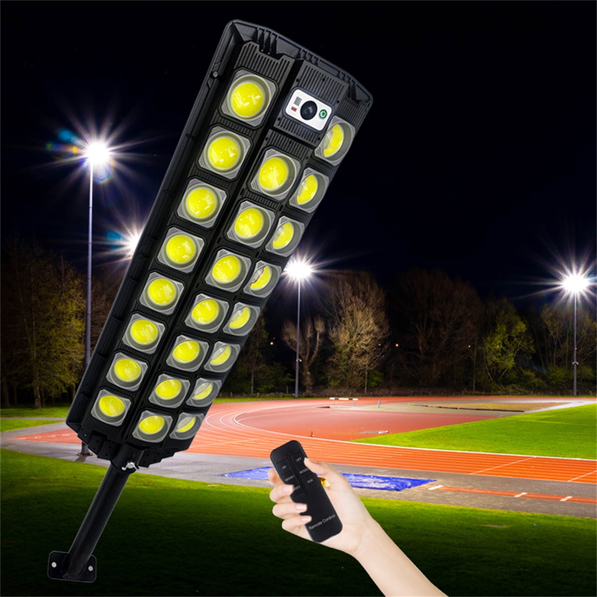 Solar Street Lights,150000LM Super Bright Outdoor Solar Lights Dusk to Dawn, Large Solar Street Lights Waterproof, Solar Security Flood Lights for Area Lighting Yard Garden Patio Parking Lot Home
