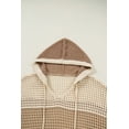 thumbnail image 6 of Women's Parchment Colorblock Hooded Knit Sweater for Plus Size Daily Wear | 4X, 6 of 10
