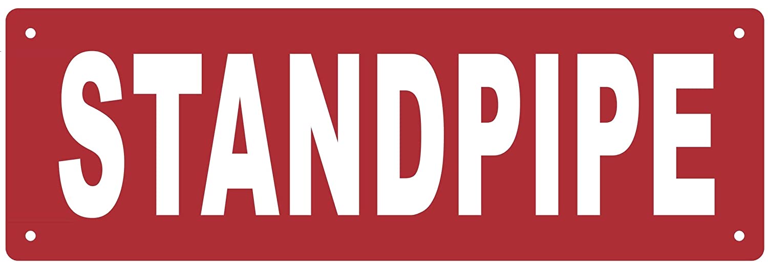 Standpipe Sign (Aluminium Reflective Signs, RED 4x12)(ref-2022-4 ...