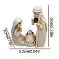thumbnail image 3 of Dongrere Nativity Figure for Christmas Decor Resin Statue for Gift - Hand-Painted Outdoor Ornament for Garden Decor, 3 of 6