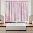 thumbnail image 2 of Ambesonne Modern Kitchen Curtains, Abstract Disco Ball Pattern, 55"x45", Pale Pink Pale Pink, 2 of 3