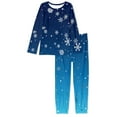 thumbnail image 4 of Suhoaziia Christmas Snowflake Women Pjs Set Pajama Set of 2 Shirt Tops & Pants,Size 5XL Softness Home Life Sleep Wear Round Neck Nightwear for Daily Wear Indoor Suit, 4 of 5