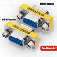 thumbnail image 4 of Cambiador de género SUB Paquete de 9 pines de 2 enchufes a 9 pines hembra a 9 pines Serial RS232 Adaptador convertidor de cambiador de género Zhivalor  2035642-2, 4 of 4
