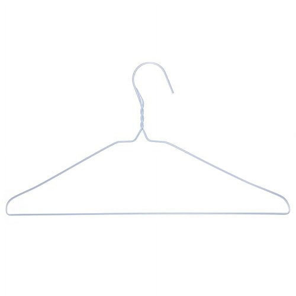 Vinyl Coated Wire Metal Hangers White Standard Adult Size Pack of 36. Made in