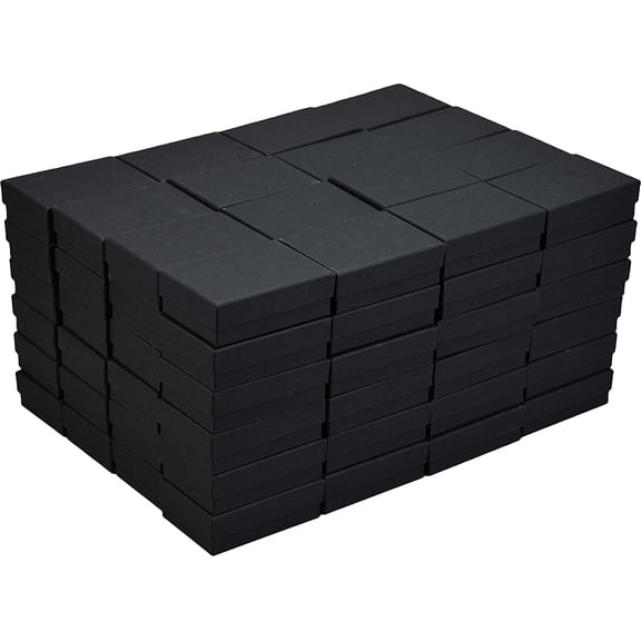 JPB Matte Black Cotton Filled Jewelry Box #32 (Case of 100) 3.125 inches x 2.125 inches…