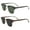 Black-Green/Tortoise-Grey, variant on Phuket Polarized Sunglasses for Men or Women Semi Silver Metal-Rimmed Black Frame w/ Smoke Lens