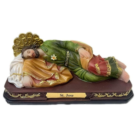 St. Joseph Sleeping Saint Statue - Religious Catholic Figurine, 5 Inch - Santo San Jose Home Altar Decor, Gift for Devotionals