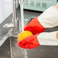 thumbnail image 3 of sunsanly 1 Pair Dishwashing Gloves Non-Slip Design Breathable Waterproof Puncture-resistant Oil-proof Household Cleaning Gloves, 3 of 7