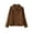 Dark Brown, variant on Suede Jacket for Women Fall Winter Cropped Y2k Oversized Faux Leather Blazer Jackets Amber Color M