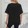 thumbnail image 2 of Womens Tops Summer Short Sleeve T Shirt Casual Crew Neck Trendy Fitted Tshirt Trendy Clothes, 2 of 6