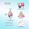 thumbnail image 3 of Taioiat Double Birthstone Necklaces for Women 18K Gold Plated Birthstone Rose Flower Jewelry Anniversary Valentines Day Mother's Day Birthday Gifts for Her Wife Girlfriend Mom, 3 of 7