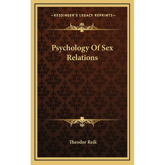 Psychology Of Sex Relations (Hardcover)