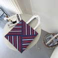 thumbnail image 7 of DouZhe Reusable Grocery Bags, Patriotic Red White Blue Stripes Lightweight Polyester Canvas Cloth Tote Bag for Travle Gym Shopping School, 15" x 16", 7 of 7