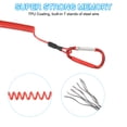 thumbnail image 4 of 6.5ft Spring Fishing Lanyard Retractable Coiled Tether with Metal Clip & Keyring, Red 3 Pack, 4 of 7