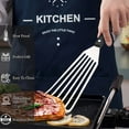 thumbnail image 6 of Djiypn Metal Spatula, Stainless Steel Spatula, Fish Spatula Cooking BBQ Grill Griddle Spatula, Metal Spatula for Kitchen, Small Wide Kitchen Spatulas ​with Wood Handle, 6 of 8