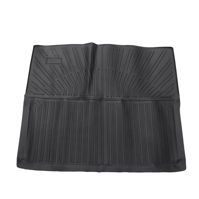 Alfombrilla de carga única Bargains para maletero, alfombra de carga para equipaje, bandeja para maletero para Nissan Ariya 2023-2024, Negro TPE 1 Pc Cara plana Patrón de rayas Trasera Antideslizante