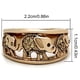thumbnail image 3 of (No. 6) Anillo de animal Pareja Anillo de elefante de oro antiguo hueco, 3 of 8