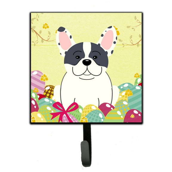 Carolines Treasures BB6011SH4 Easter Eggs French Bulldog Piebald Leash or Key Holder 7Hx4.25W multicolor