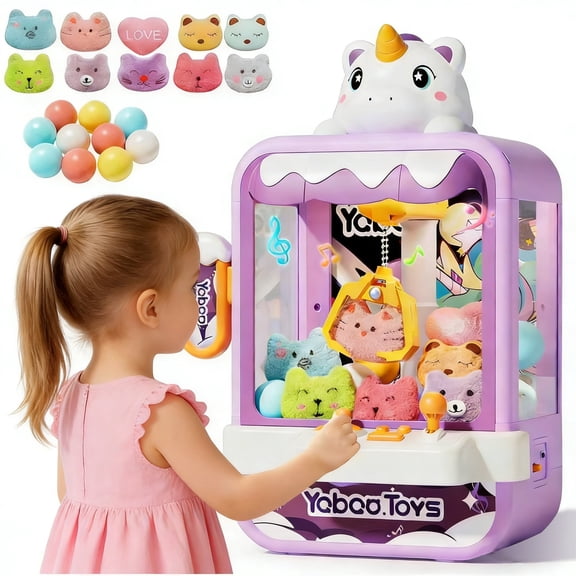 Aijohnny Claw Machine for Kids, Mini Vending Arcade Machine, Toddler Toys & Birthday Gift for Boys & Girls Age 3 4 5 6 7 8