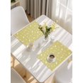 thumbnail image 5 of Yellow Spring Easter Placemats Set of 4, Cute Bunny Botanical Placemats for Dining Table, Place Mats for Kitchen Tabletop, Waterproof Wipeable Dining Table Mats Set, 5 of 9