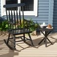 thumbnail image 2 of Gymax Wooden Rocking Chair Single Rocker Indoor Garden Patio Yard Black, 2 of 7