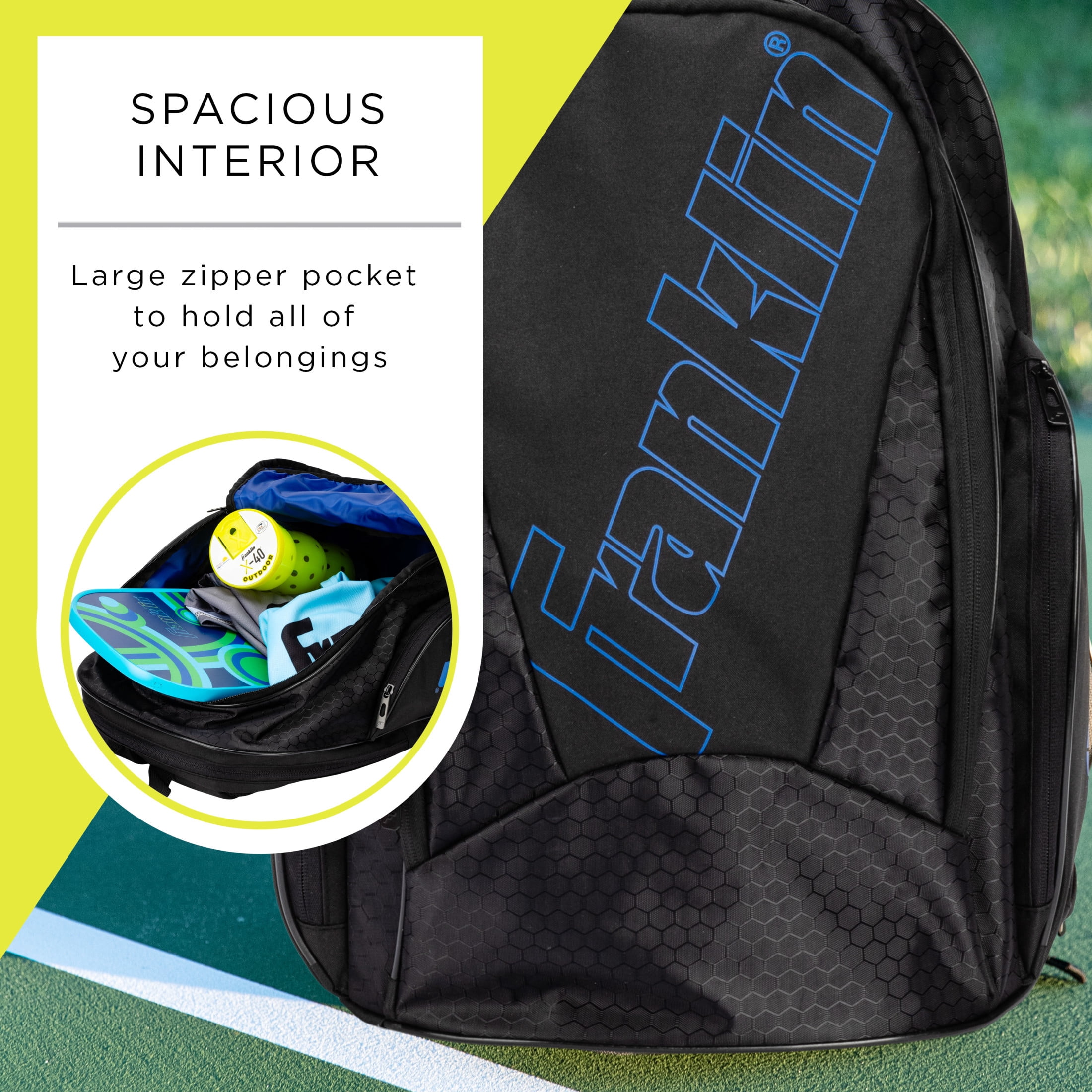 Franklin Sports Junior Pickleball Backpack, Deluxe Competition Pro, Compact, Unisex