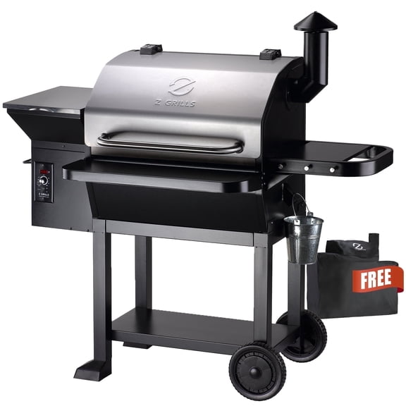 Z GRILLS Powerhouse 8 in 1 Pellet Grill & Smoker, 1056 sq.in Cooking Area with Foldable Front Shelf and Rain Cover
