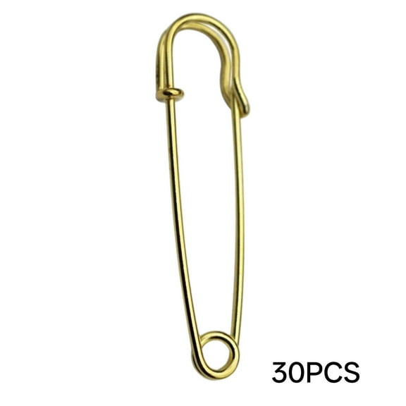 DESIGNICE 30Pcs Safety Pins,Reinforced Design Safety Pins,Strong Load-Bearing Large Safety Pins,Gold-1