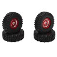 thumbnail image 2 of Juego de 4 neumáticos de goma delanteros y traseros de 55 mm y llantas de 24 orificios para coche AXIAL SCX24 1/24 RC, 2 of 8