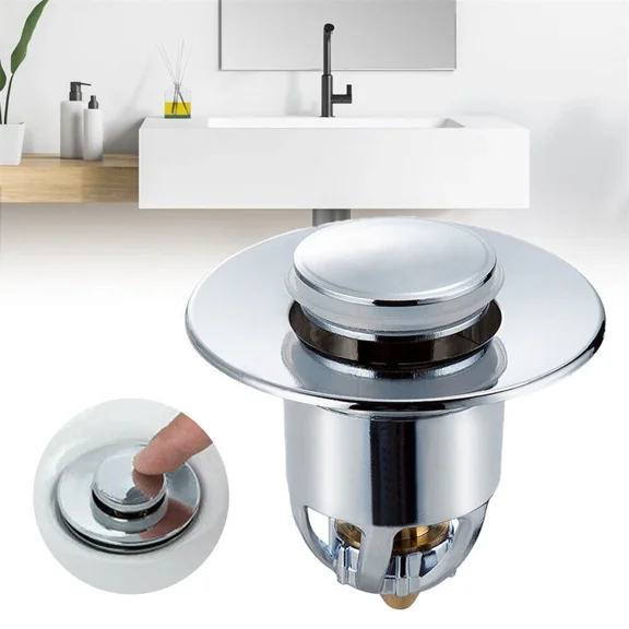 QUEST- Sink Strainer Plug Stopper Bath Wash Basin Copper Corebounce Pop Up Drain Filter
