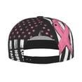 thumbnail image 2 of Hirioo Ribbon Breast Cancer Awareness for Baseball Cap Men Cap Flat Brim for Men Women Teens Adjustable Baseball Cap, 2 of 7