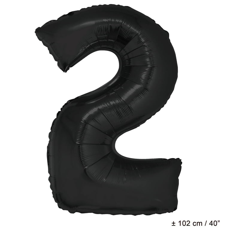 Number 2 Two Super Shape Solid Jumbo Helium Quality 40