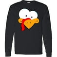thumbnail image 3 of Inktastic Thanksgiving Goofball Turkey Face Long Sleeve T-Shirt, 3 of 5