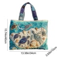 thumbnail image 3 of DefiDgd Ocean Style Canvas Tote Bag,Women's Trendy Beach-themed Handbag,Large Capacity Shoulder Bag for Daily Use Beach Shopping Casual Outings(B), 3 of 7