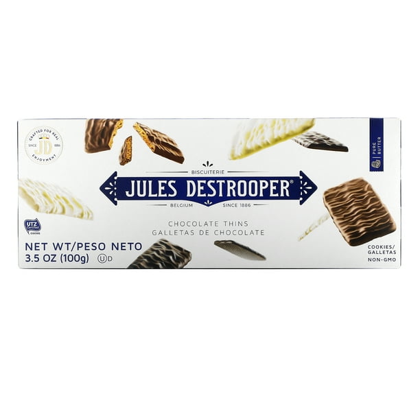 Jules Destrooper, Cookie Thin Choc, 3.52 Oz, (Pack Of 12)