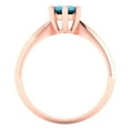 thumbnail image 4 of Solitaire Engagement Ring for Women - 1ct Simulated Turquoise in 18K Rose Gold Promise Ring, 4 of 6