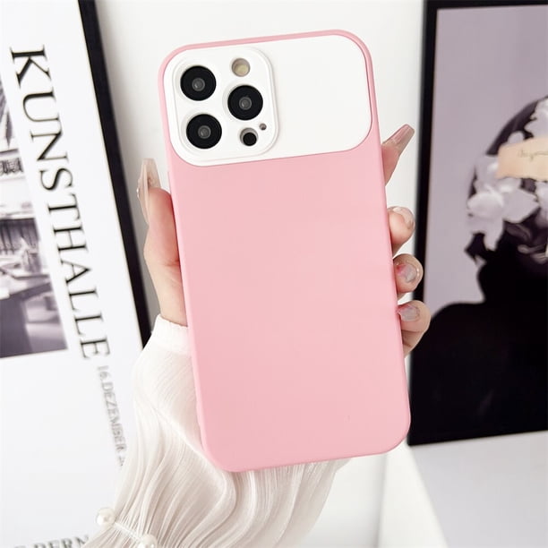 Funda de silicona para teléfono móvil iPhone, carcasa protectora de Cámara 2 en 1 a prueba de golpes para iPhone 14 Plus 13 12 11 Pro Max X XR XS Fivean unisex