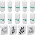 thumbnail image 1 of 10 rollos de papel térmico para recibos de 5,2 cm de ancho, blanco, sin BPA, autoadhesivo, cuadrado, para mini impresora térmica POS., 1 of 9