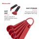 thumbnail image 2 of Juego de cucharas dosificadoras KitchenAid Universal de 5 piezas, color rojo, 2 of 5