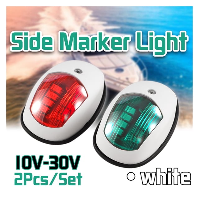 2X Lampe de Signalisation de Navigation LED pour Bateau Marin Yacht Accessoires Automobiles Décration Auto, Haute Luminosité