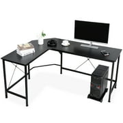 ZenSports 66 Large L-Shaped Gaming Desk Reversible MDF Computer Desk Black