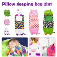 thumbnail image 2 of Saco de dormir de dibujos animados para niños y niñas, saco de dormir perezoso, almohada de muñeca de felpa, sacos de dormir de animales cálidos para regalo de Navidad, 2 of 4