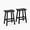 Black(24"in), variant on fazzn Solid Wood Saddle-Seat Counter Height Bar Stools for Kitchen Island with Footrest, 24-Inch Height, Black, Set of 2