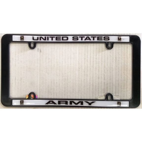 Army Black Plastic License Plate Frame Tag Cover United States Military