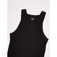 thumbnail image 2 of Men's Cotton Comfort Square Cut Tank Multi Pack, Black, Large, 2 of 2